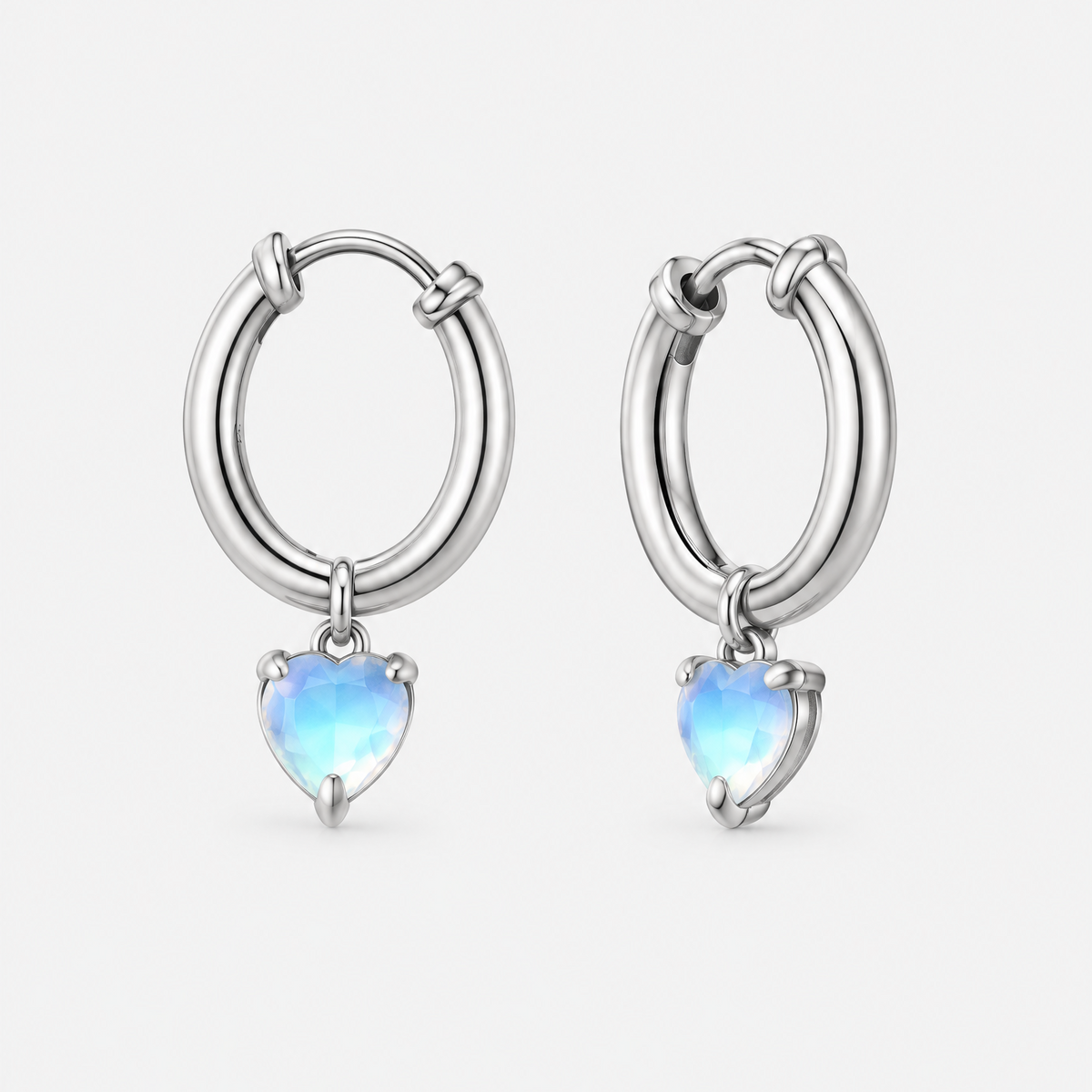 Vera Silver Crystal Hoop Earrings