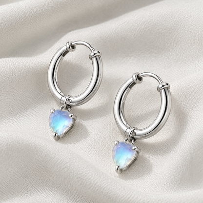 Vera Silver Crystal Hoop Earrings