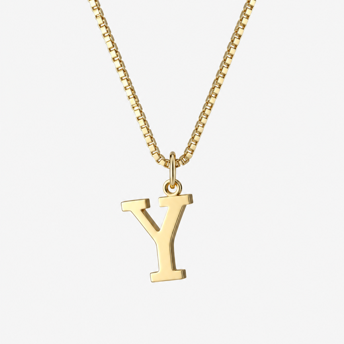 Initial Gold Pendant Necklace